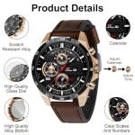 OFFCUP Men's Chronograph Leather Watch - Elegant Style