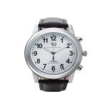 Men's Radio Controlled Talking Watch with Leather Strap