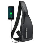 Aucuu Men's Anti-theft Sling Bag with USB Port