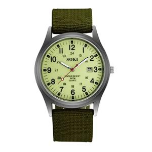 Men's Military Style Canvas Strap Sports Watch