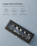 Sleek Watch Box with 6 Slots and Glass Lid
