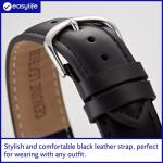 Men's Radio Controlled Talking Watch with Leather Strap