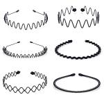 Men's Non-Slip Sports Hair Bands – 6 Pack