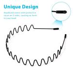 3-Pack Unisex Metal Hairband Set