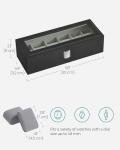Sleek Watch Box with 6 Slots and Glass Lid
