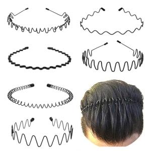 JERLITU 6-Pc Non-Slip Metal Hair Bands
