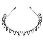 Non-Slip Black Metal Headband for Men and Women