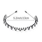 Non-Slip Black Metal Headband for Men and Women