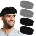 4-Pack Moisture-Wicking Workout Sweatbands