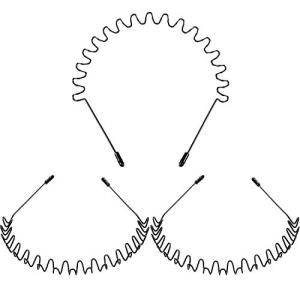 3-Pack Black Non-Slip Hair Bands for Everyone