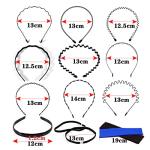 14 Pcs Black Metal Hair Bands Set