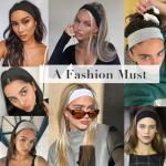 2-Pack Stretchy Black and White Headbands for All