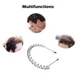 Non-Slip Black Metal Headband for Men and Women