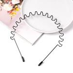 Non-Slip Black Metal Headband for Men and Women