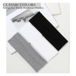2-Pack Stretchy Black and White Headbands for All