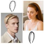 5-Pack Non-Slip Wavy Teeth Headbands for All