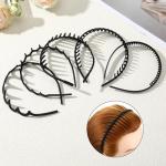 5-Pack Non-Slip Wavy Teeth Headbands for All