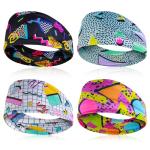 Retro Print Head Wraps - 4 Pack Hair Accessories