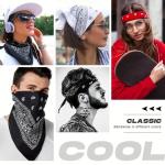 Kiran Cotton Bandana Headband Scarf - Black