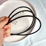 4 Pack Black Thin Plastic Headbands for Sports