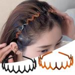 2-Pack Black Zig Zag Non-Slip Headbands