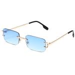 Retro Rimless Rectangle Sunglasses for All