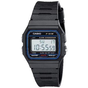 Casio F91W-1 Black Digital Watch with Resin Strap
