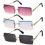 Square Rimless Sunglasses - Stylish Frameless Eyewear