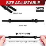 Adjustable 5-Piece Eyeglasses Chain - Black