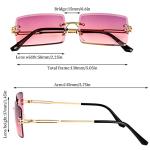 Square Rimless Sunglasses - Stylish Frameless Eyewear