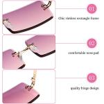 Square Rimless Sunglasses - Stylish Frameless Eyewear