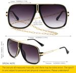 Retro Oversized 80s Pilot Sunglasses for Men