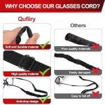 Adjustable 5-Piece Eyeglasses Chain - Black