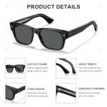 Men's Polarised UV400 Retro Square Sunglasses