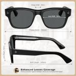 Men's Polarised UV400 Retro Square Sunglasses