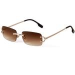 Laurinny Retro Rimless Sunglasses for Men and Women