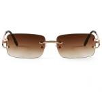 Laurinny Retro Rimless Sunglasses for Men and Women