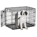 30-Inch Folding Dog Crate with Leak-Proof Pan