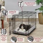 30-Inch Folding Dog Crate with Leak-Proof Pan