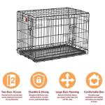 30-Inch Folding Dog Crate with Leak-Proof Pan