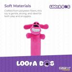 Happy Pet Loofa Dog Plush Toy, 12 Inches