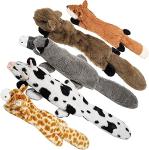 Nocciola Stuffless Squeaky Plush Dog Toys, 5-Pack