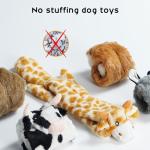 Nocciola Stuffless Squeaky Plush Dog Toys, 5-Pack