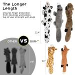 Nocciola Stuffless Squeaky Plush Dog Toys, 5-Pack