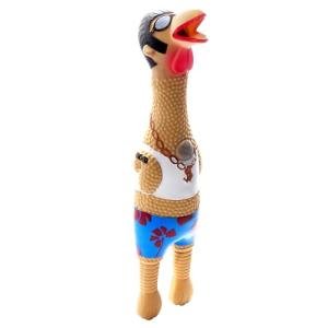Charming Pet Squawkers Earl Squeaky Rubber Chicken Toy