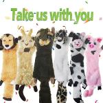 SHARLOVY 6-Pack No Stuffing Squeaky Dog Toys