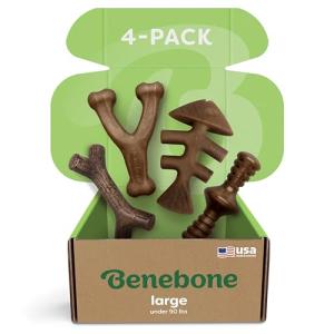 Benebone Large 4-Pack Dog Chew Toys