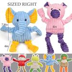 LECHONG 5 Pack Tough Squeaky Plush Dog Toys