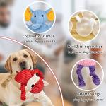LECHONG 5 Pack Tough Squeaky Plush Dog Toys