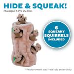 Outward Hound Plush Squirrel Puzzle Dog Toy, XL